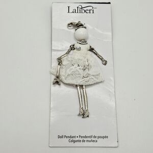 NEW Laliberi Paris Eifel Tower White Lace Doll Pendant Charm Simplicity France